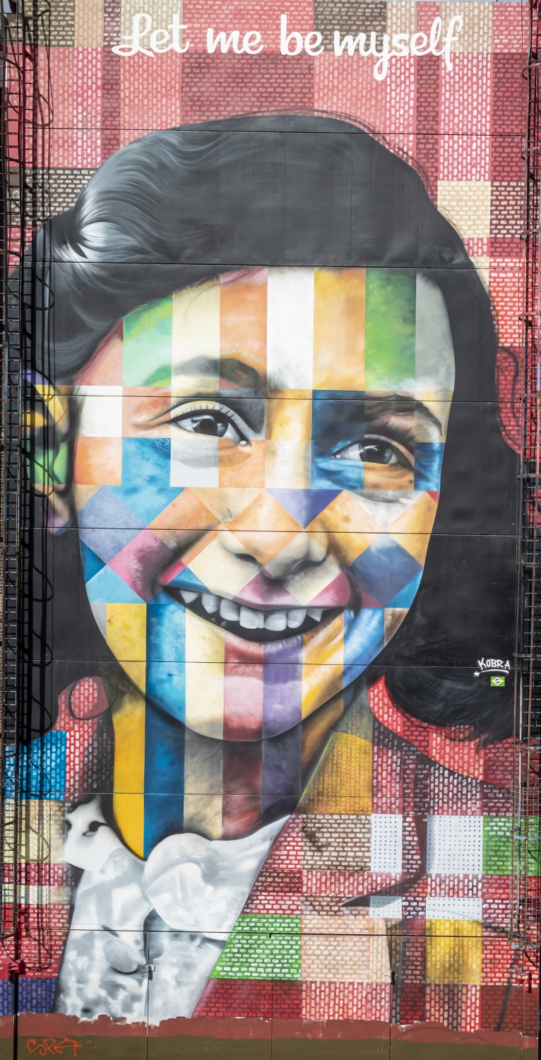 Anne Frank, NDSM, Kobra, street art, STRAAT, Amsterdam, portrait